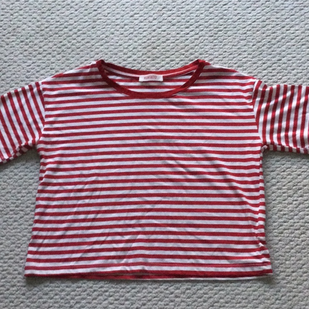 Made in Italy red striped tee